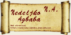 Nedeljko Agbaba vizit kartica